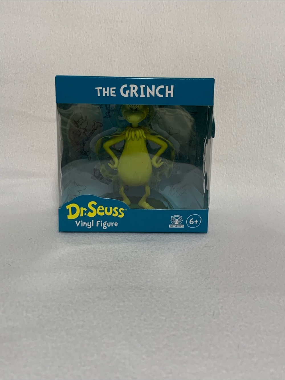 Dr. Seuss The Grinch Green Vinyl Figure in Blue Box